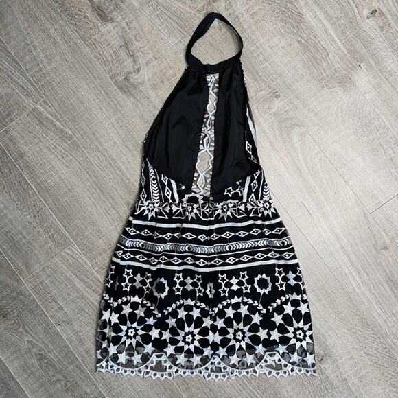 JEN’S PIRATE BOOTY Eclipse MIni Dress in Starlight Halter Lace Cut Outs - Picture 7 of 12